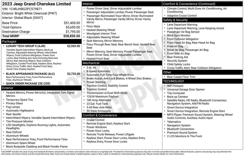 jeep grand cherokee 2023 1C4RJHBG2PC579871 image jeep grand cherokee 2023 1C4RJHBG2PC579871 image